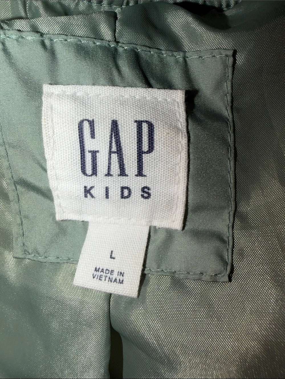 GAP Kids Light Sage Quilted Jacket